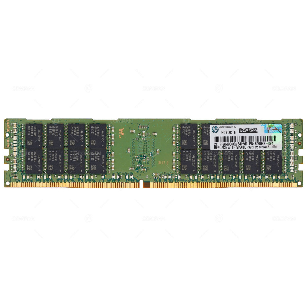 809083-091 HP DDR4 SDRAM 32GB 2RX4 PC4-19200 2400MHZ RDIMM CL17